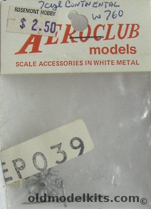 Aeroclub 1/72 7 Cylinder Continental W760 Engine and Prop, EPO39 plastic model kit